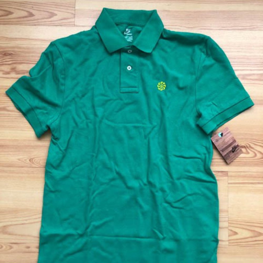NIKE Sportswear Men's SUNBURST Polo shirt(S)Green